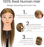 CENOZ 18″ Mannequin Head with Real Hair — image 5