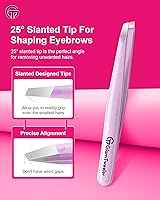 GlamTweeler Expert Slant and Point Tip Tweezer Set - Sparkle Baby Pink + Silver — image 3