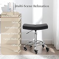 CoVibrant Adjustable Rolling Stool with Extra Wide Seat (19″-24″) — image 7