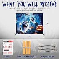 YUSPENYE Halloween Garage Door Decoration 7x9 ft — image 2