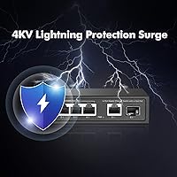 YuLinca 6-Port Gigabit PoE Switch with 4 PoE+ Ports — image 6