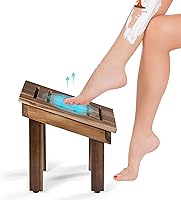 BLUEWEST Shower Foot Stool, Walnut — image 5