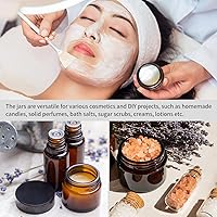 KEYWING 2 oz Amber Glass Jars with Black Lids, 24 Pack — image 5