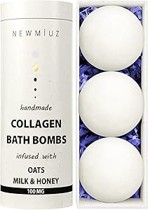 New Miuz Creamy Collagen Bubble Bath Bombs with Oatmeal Milk & Honey, 3pcs Review