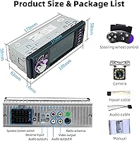 UNITOPSCI UT-4022D Car Stereo with Bluetooth and Backup Camera — image 6