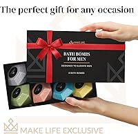 MAKE LIFE EXCLUSIVE Bath Bombs for Men - 8 Large 5oz Bombs, Masculine Scents — image 4
