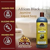OKAY African Black Soap Liquid with Jasmine 33oz — image 3