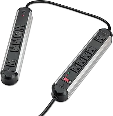 Fellowes 10-Outlet Metal Split Surge Protector