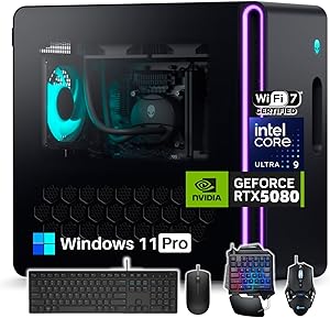 Alienware Aurora R16 Gaming Desktop, Intel Core Ultra 9, NVIDIA RTX 5080, 64GB RAM, 2TB SSD + 2TB HDD