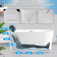 Poemland Luxury Full Body Bath Pillow - White — image 3