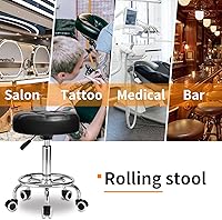 YEEZEE Rolling Stool PU Leather Round - Black1 — image 6