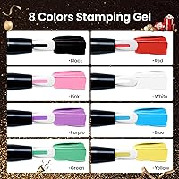 Beetles Nail Stamp Gel 16Pcs French Tip Nail Stamp Kit — image 4