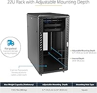StarTech 22U Server Rack Cabinet RK2236BKF — image 3