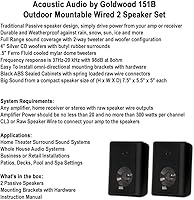 Acoustic Audio 151B Outdoor Speakers — image 7
