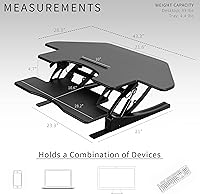 VIVO DESK-V000VC 43-Inch Corner Height Adjustable Desk Converter — image 3