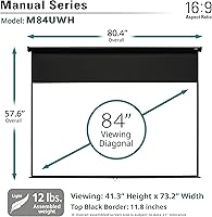 Elite Screens M84UWH Manual Projector Screen, 84-Inch 16:9 — image 8