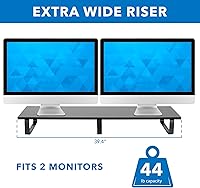 Mount-It! 39″ Extra Long Dual Monitor Stand Riser — image 9