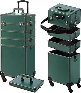 Somduy Rolling Makeup Train Case, Green Review