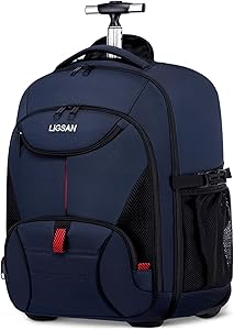 LIGSAN Rolling Backpack 17.3-inch Laptop Review