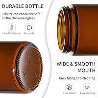 KEYWING 2 oz Amber Glass Jars with Black Lids, 24 Pack — image 3