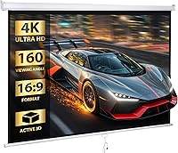SUPER DEAL 80″ 16:9 HD Projection Screen — image 1