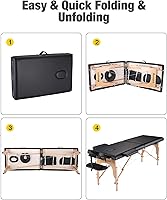 Masajeo Professional Portable Massage Table 84″ Black — image 8