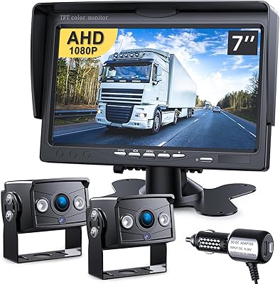 DVKNM TZ102 7″ Dual Backup Camera Kit