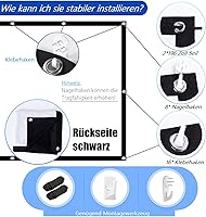 VerCorkin 120 Inch Black Backing Projection Screen — image 3