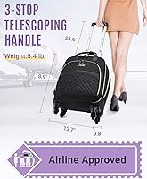 LIGHT FLIGHT Rolling Laptop Bag for Women — image 2