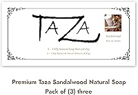 Taza Premium Sandalwood Natural Soap 5.3 oz Pack of 3 — image 4