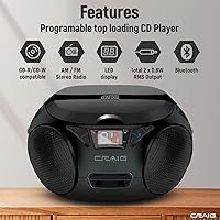 Craig CD6925 Portable Top-Loading Stereo CD Boombox — image 2