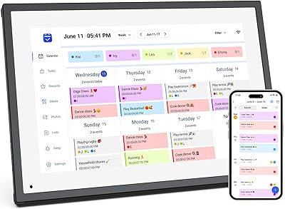 Akimart 10.1-inch Wall Planner Digital Calendar & Chore Chart