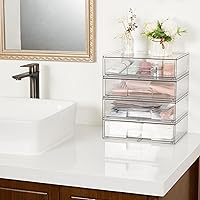 Vtopmart 12.1″W Clear Stackable Storage Drawers, 2-Pack — image 5