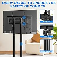 Rfiver Rolling TV Stand MT2006-X for 32-70 Inch TVs — image 5