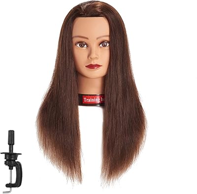 Traininghead 20-22″ Female Human Hair Mannequin Head