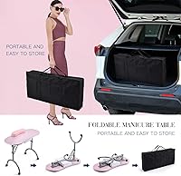 Joligrace Professional Foldable Manicure Table Pink — image 5