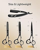 ULG Hair Cutting Scissors Set 9 Pcs Professional Thinning Shears — image 7
