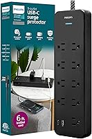 Philips 9-Outlet Surge Protector with USB Charging — image 1