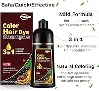 Lymznus Instant Coffee Hair Dye Shampoo 3 In 1, Coffee Brown 500mL — image 4
