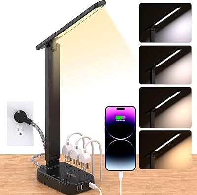 One Beat LED Desk Lamp with Power Strip