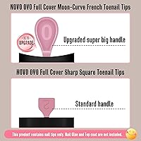 NOVO OVO Halloween Black French Tip Toe Nail Tips, Berry Pink — image 3