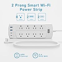 Yozisital 2 Prong Smart Plug Power Strip with 8 Outlets & 4 USB Ports — image 2