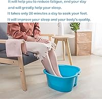 AWEIR Large Plastic Foot Soaking Tub with Built-In Massager, Blue — image 3