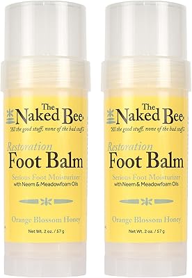 The Naked Bee Orange Blossom Honey Foot Balm 2 oz - 2 Pack