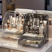 Bleutty Clear Makeup Organizer with Drawers and Lid - Black — image 4