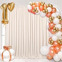 B-COOL Ivory Backdrop Curtains 2 Panels 5ft x 8ft — image 4