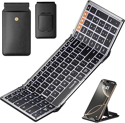 ProtoArc XK01 Plus Backlit Foldable Bluetooth Keyboard