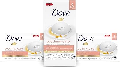 Dove Moisturizing Beauty Bar for Sensitive Skin with Calendula Oil, 3.75oz (14 Bars)