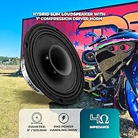 DS18 PRO-HY8.4MSL 8-Inch Shallow Hybrid Mid-Range Car Audio Loudspeaker — image 2