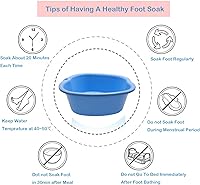 AWEIR Large Plastic Foot Soaking Tub with Built-In Massager, Blue — image 5